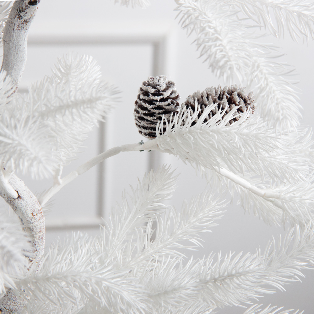 075/ВИТ/653(Пр)(F) Ель искусственная h75см в интерьерном кашпо,белая_3