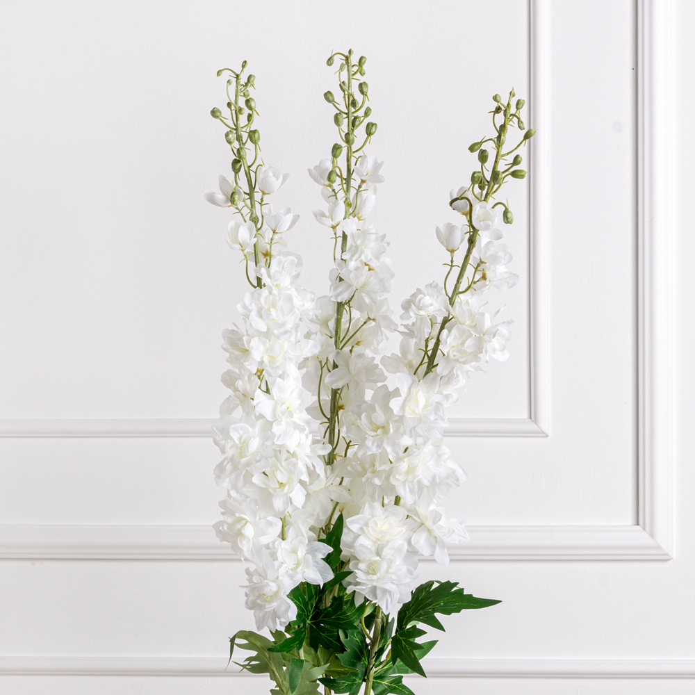 7141А/9149-08/23(АКЦИЯ) Дельфиниум искусственный h107см, белый_1