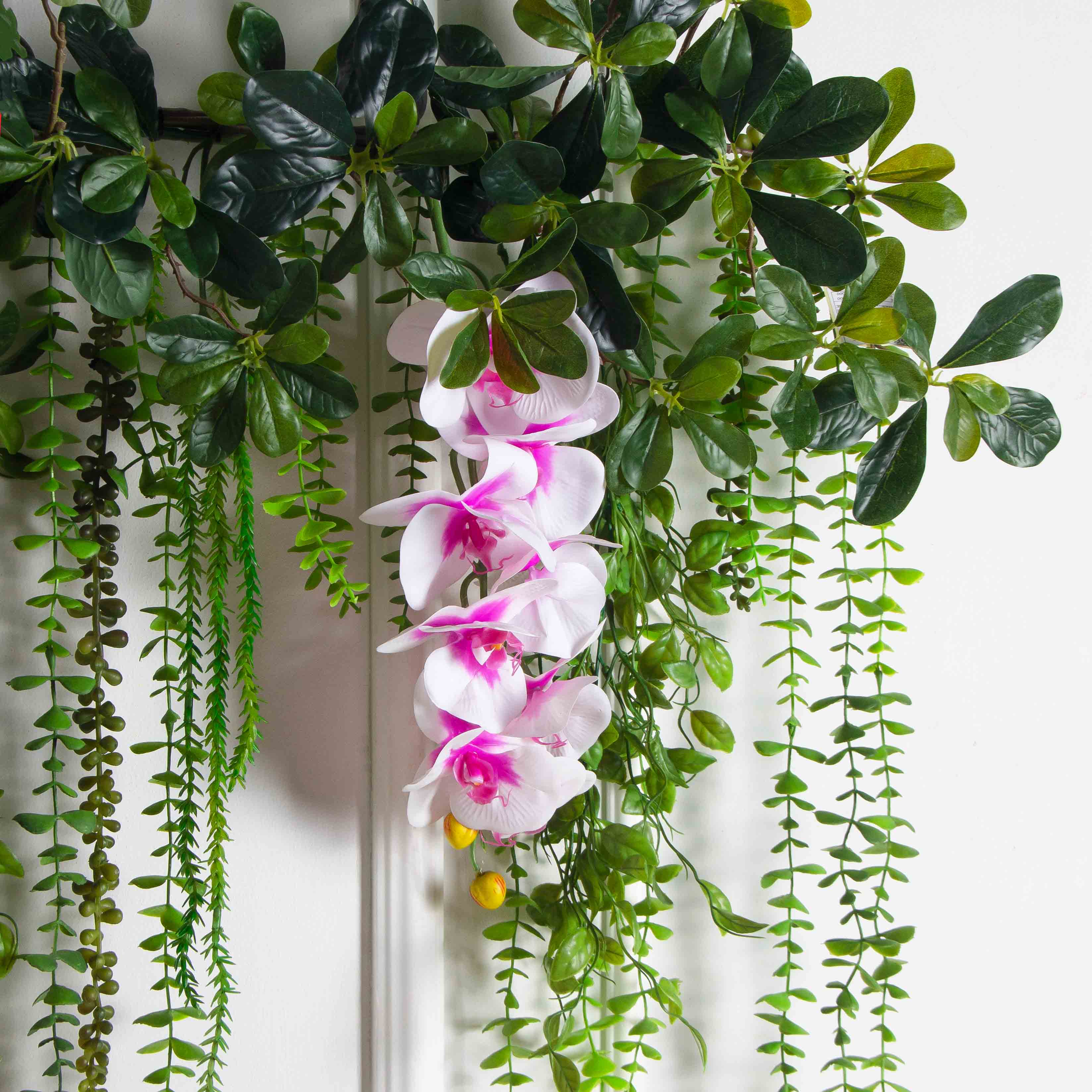 Л07(Пр)(F) Лиана искусственная с орхидеями L100см_4