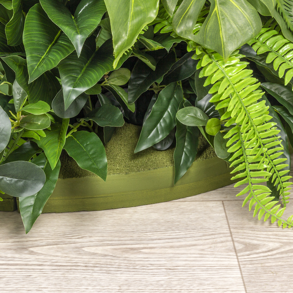 ВМ10-1(з) Композиция искусственная Зелень микс с Эластикой на вставке d86хh5см_4