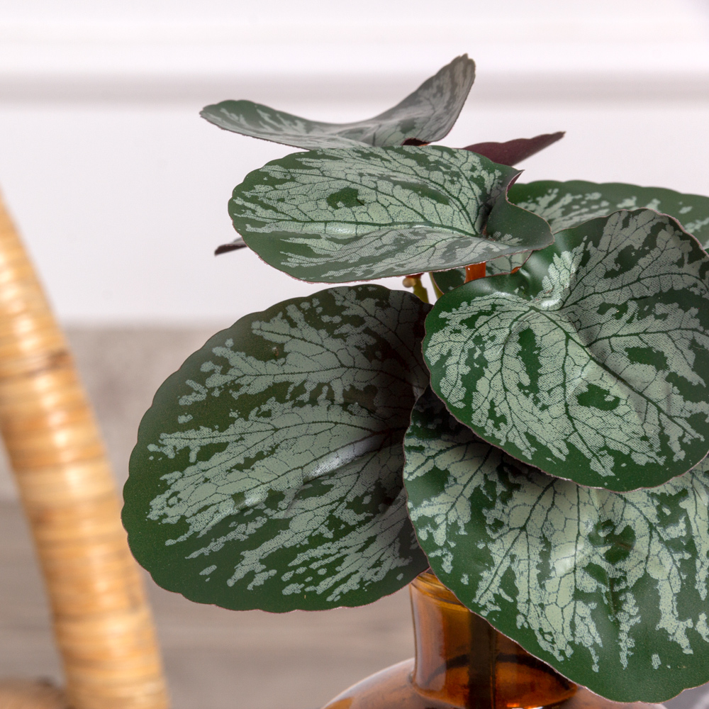 7143/0015-3 Пеперомея искусственная куст мини h15см, мрамор-зелен._1