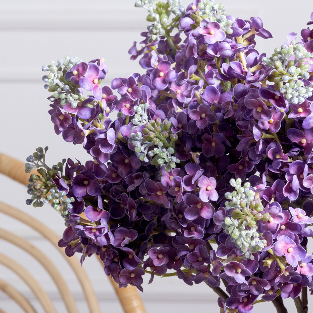 7141А/0443-22/17(F) Сирень искусственная h64см, фиолетовая (латекс)_1