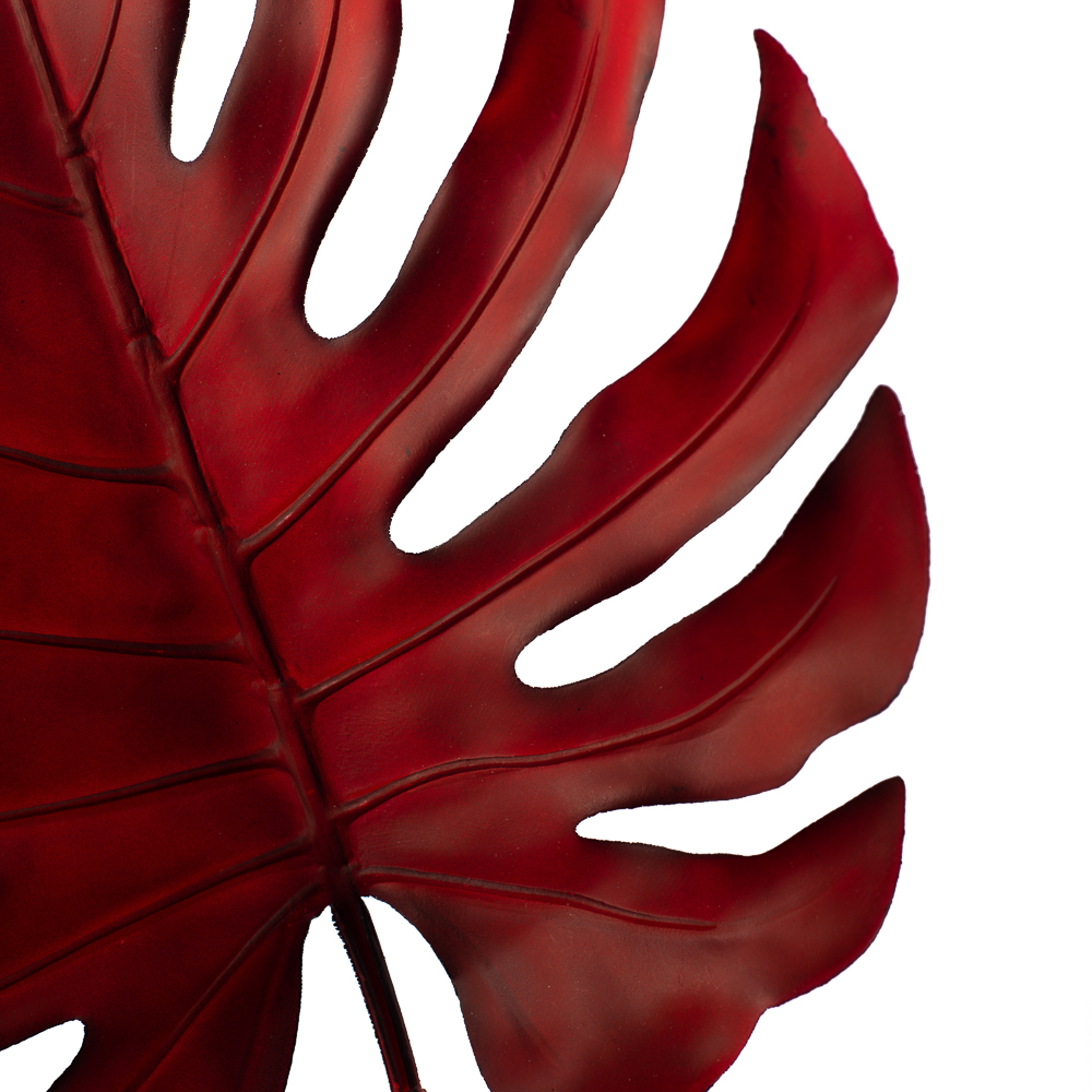 7143/0030-6/11 лист Монстеры большой h=90см (40+50) бордовый_2