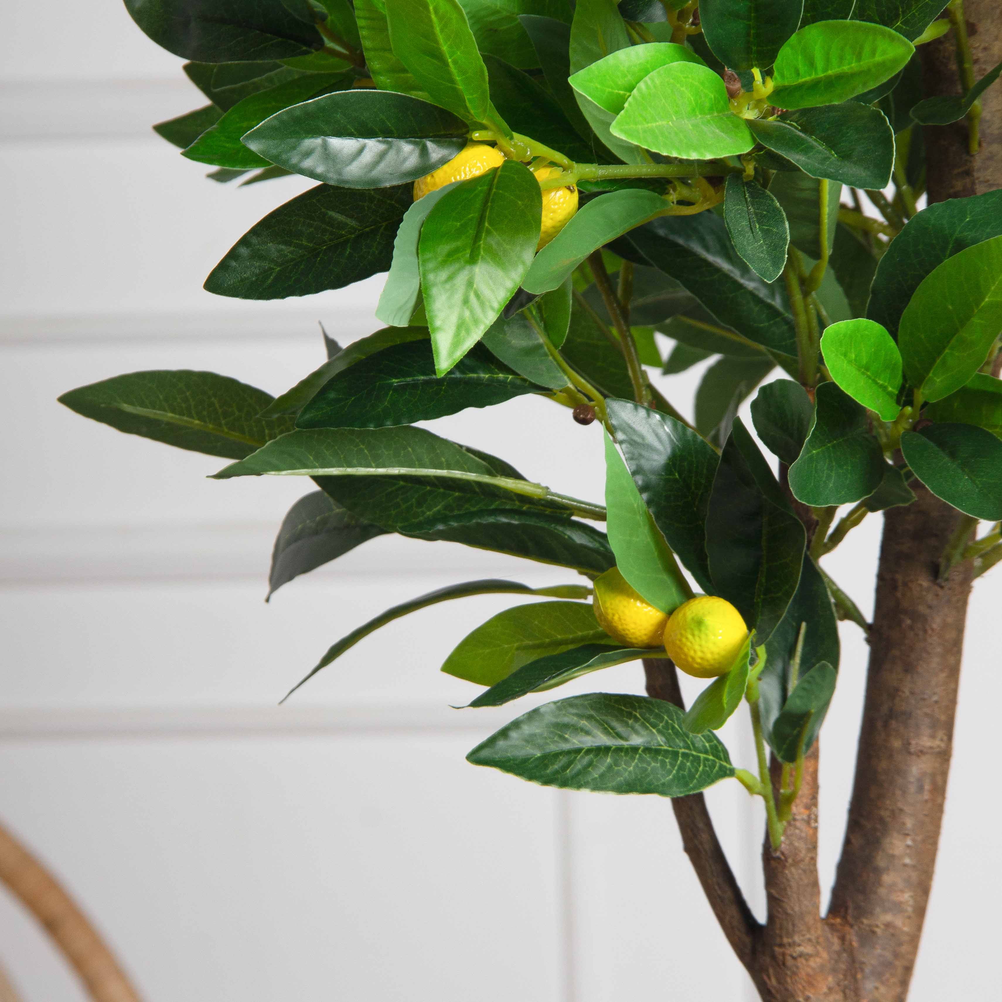 080/РН/188/20М(з)(F) Лимон искусственный с плодами h80см_3