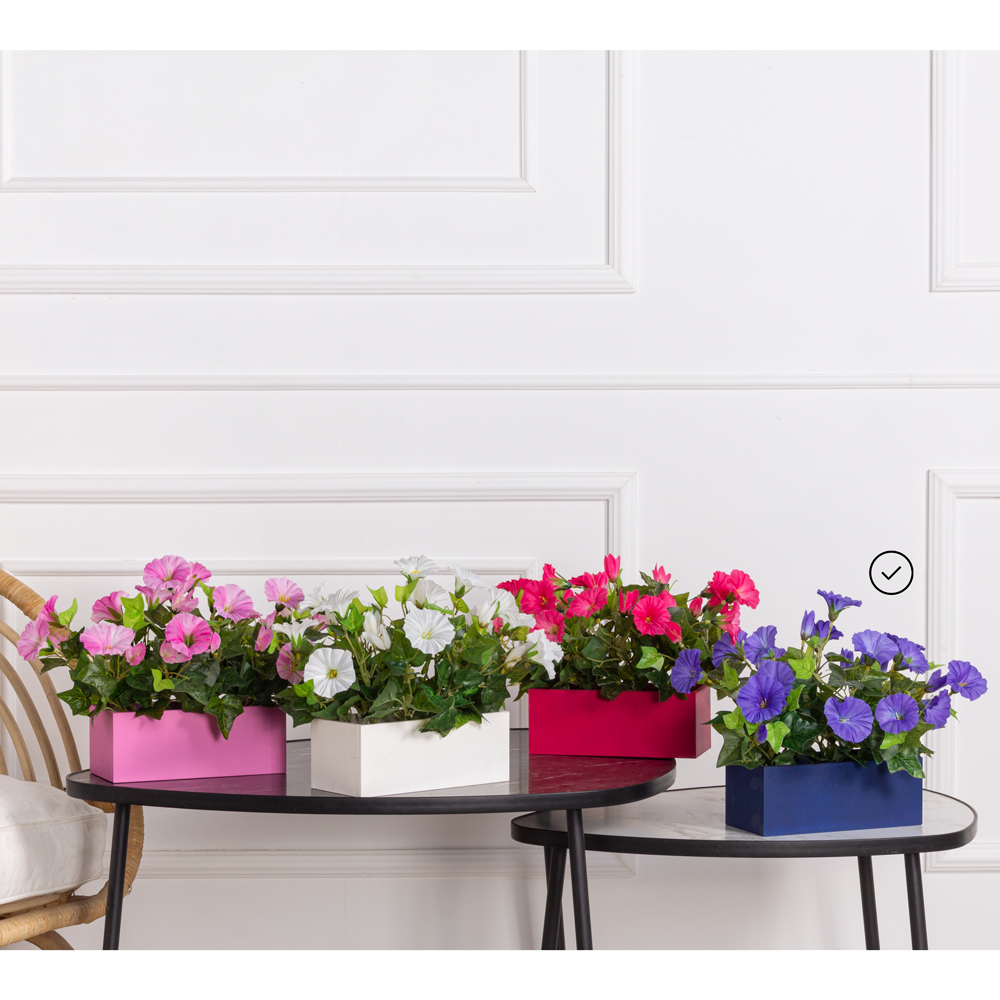 ТДЯ440-4 Петуния искусственная синяя в деревянном ящике 20х9х8см_3