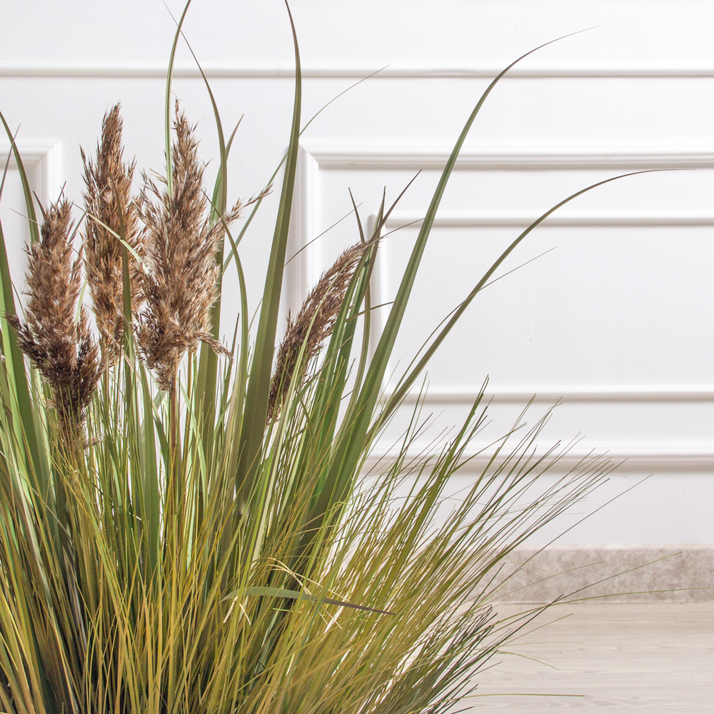 ТД100-2(з)(Пр) Трава Осока искусственная h70см в кокосовом боксе d40см h12см_2