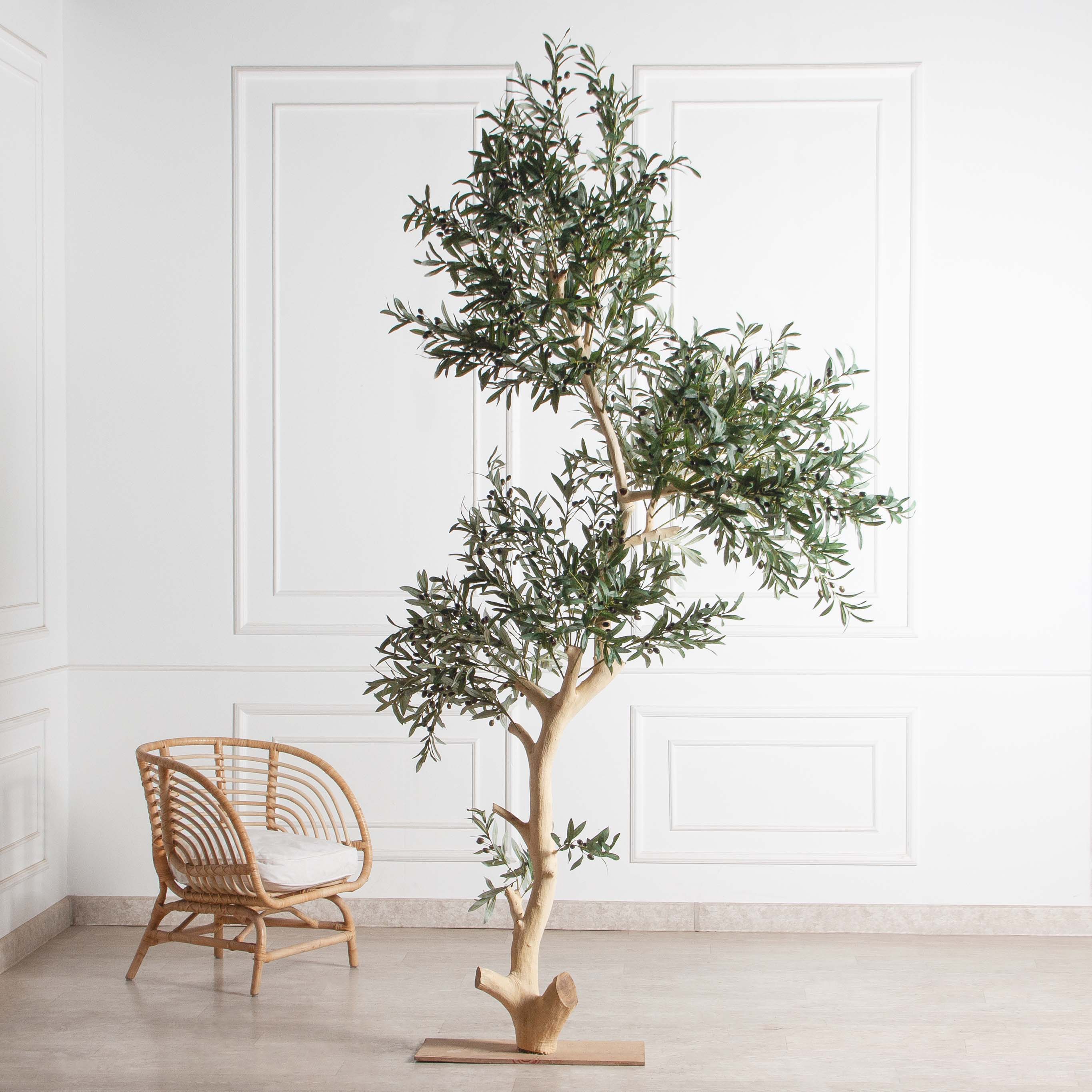 270/ДА/465(Пр)(Promo)(F) Оливковое дерево искусственное с плодами h270см d135х145см_2