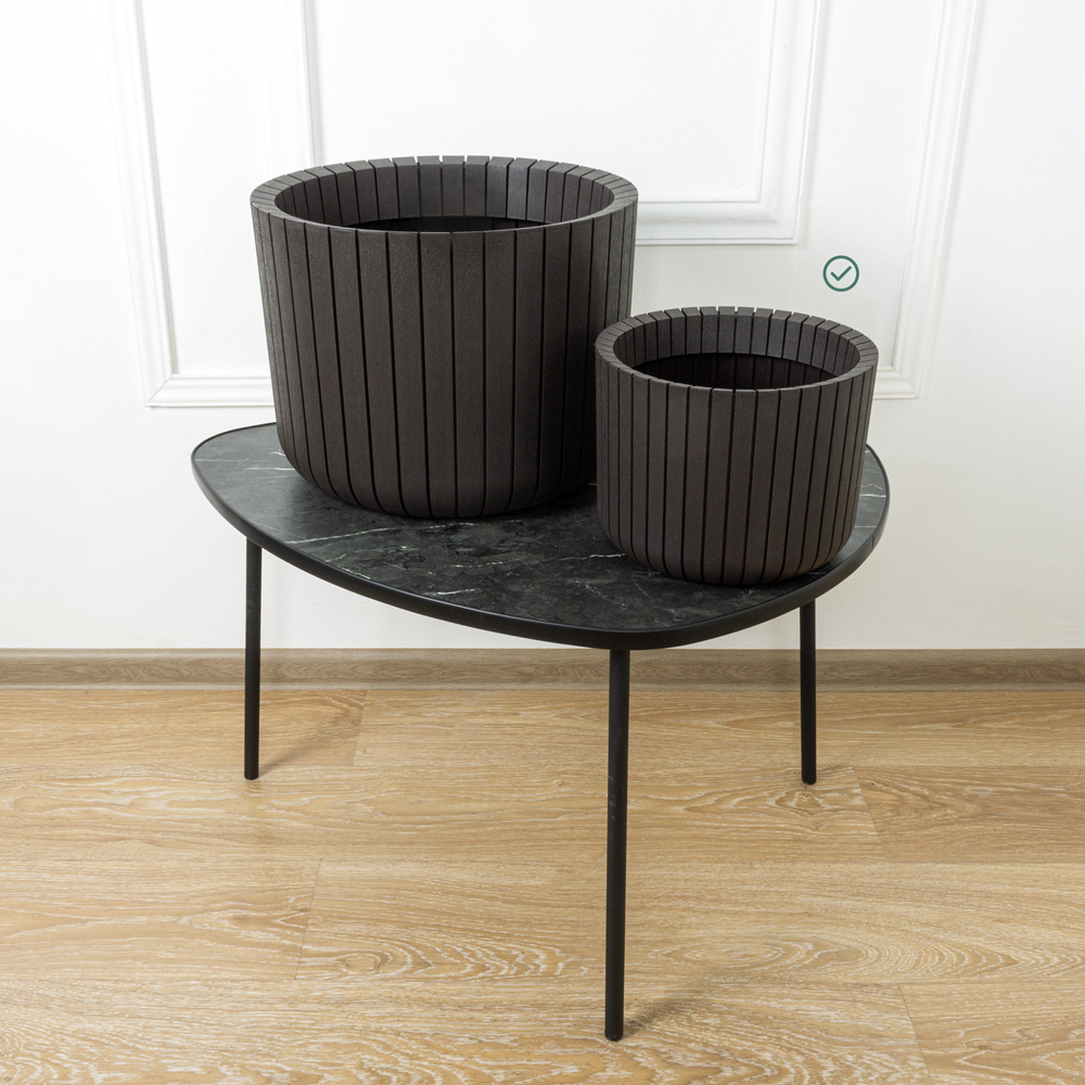 707/К2702/М3099(Fix) Кашпо Шато d25см, h20см, 8л, коричневое_2