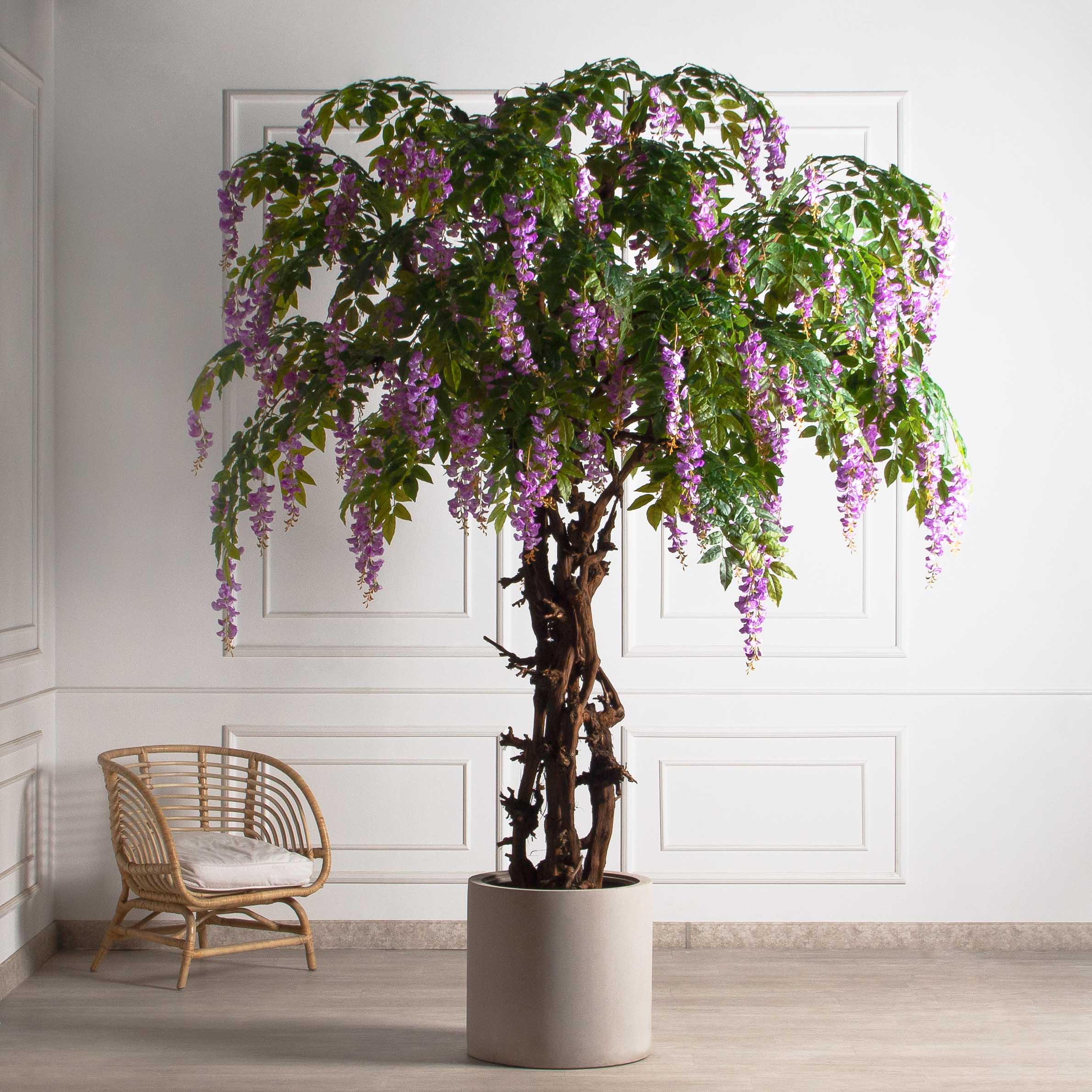 280/ОС/АСС/424-1(Пр)(F) Глициния(вистерия) искусственная h280см (латекс), сиреневая_3