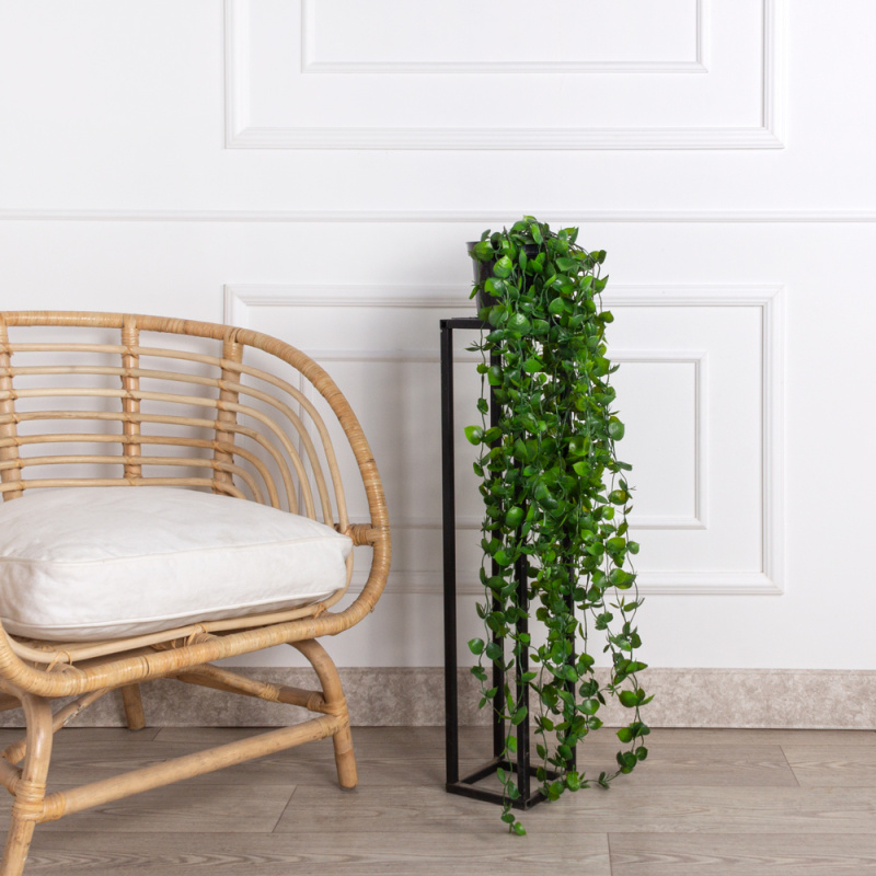 КС88 Самшит искусственный ампельный с ресничками в кашпо d11см_9