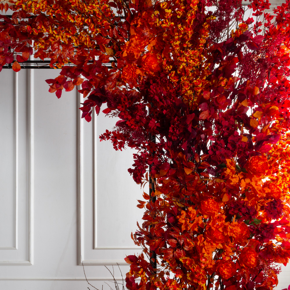 ДЛ175(F) Декор входной группы h310 см на прутьях,пристенный,красно-оранжевый_4