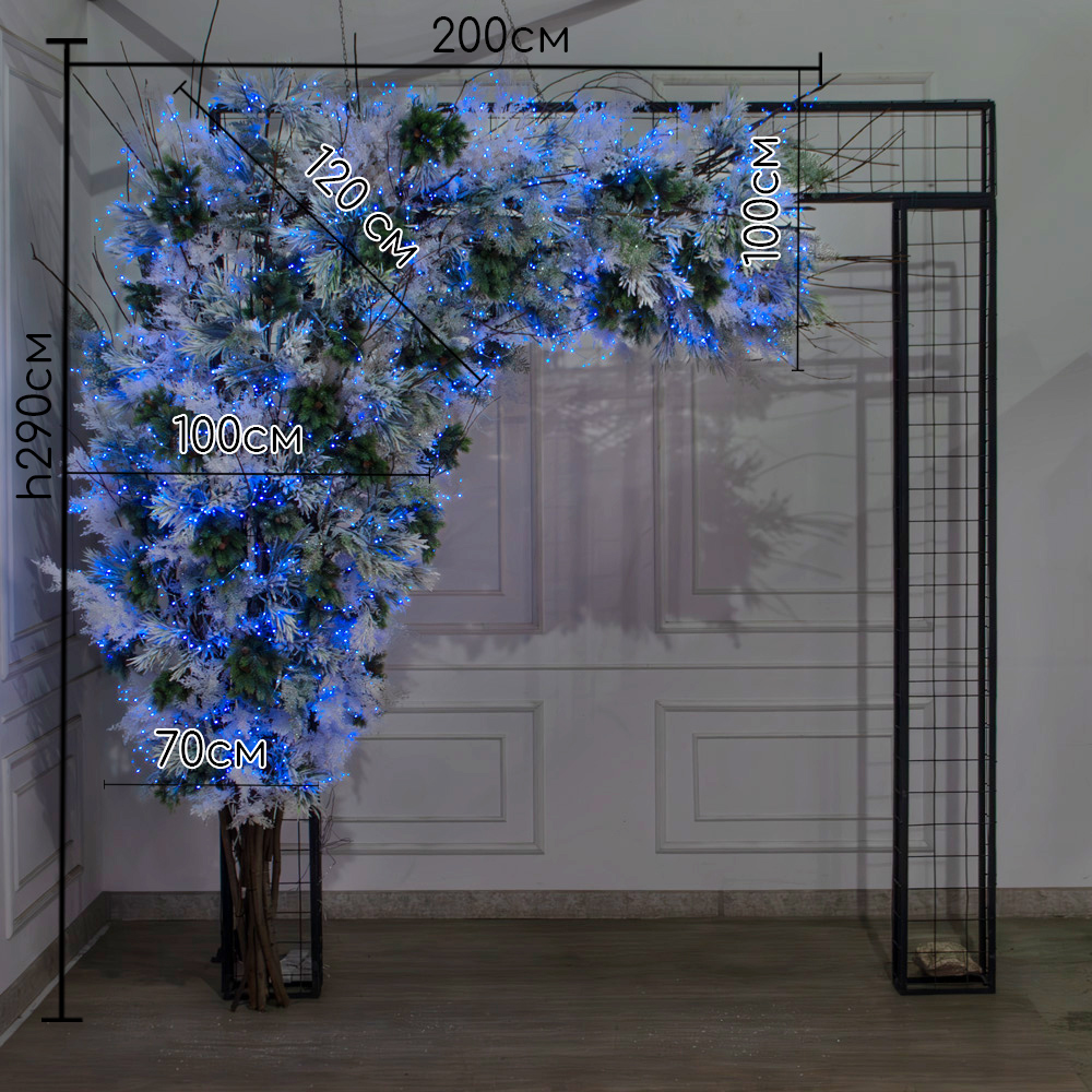 ДЛ181/СВ03с(Пр)(Fix)(F)Декор вход.группы h300см н/прутьях, прист.с гирляндой 