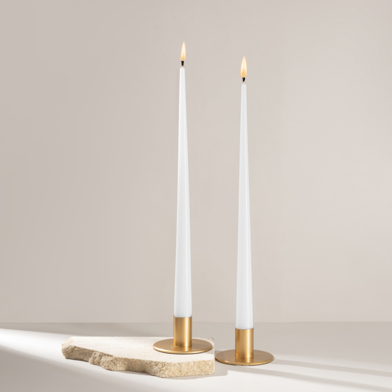 СК35-1(Fix)(F) Свеча коническая 35см Оттенок №1 (белый) 2шт/уп