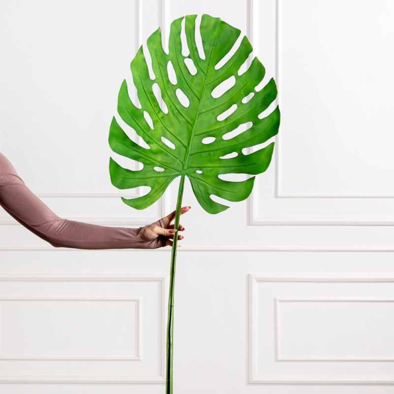 7143/А2790-208(F) Лист монстеры  h120 см, 50*60см(силикон)(1035)