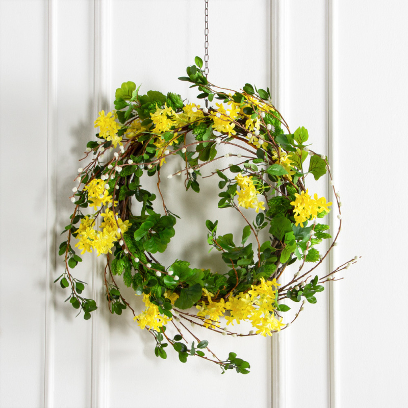 ВН19(Пр)(F) Венок искусственный весенний d60см_1