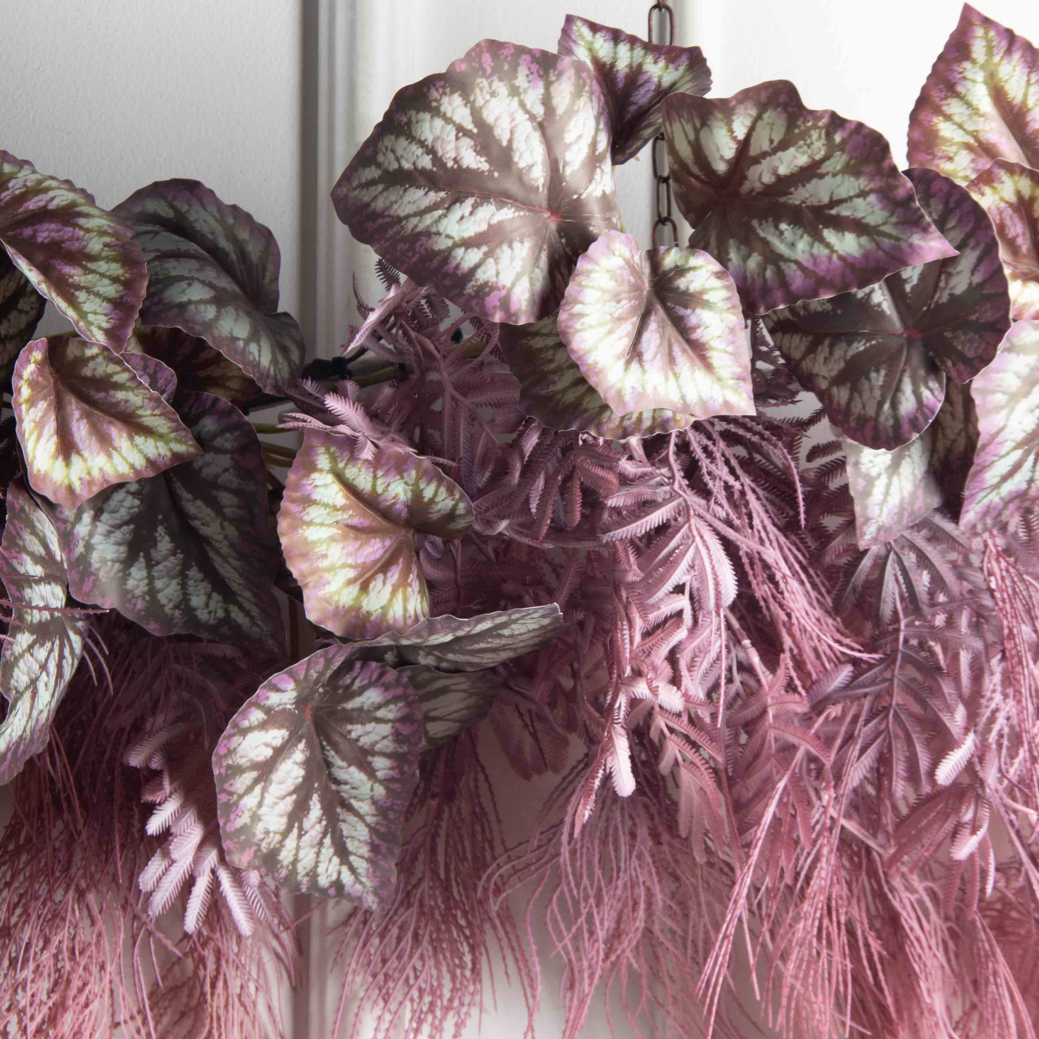 Л12-1(F) Лиана искусственная с Бегонией L100см, лиловая_5