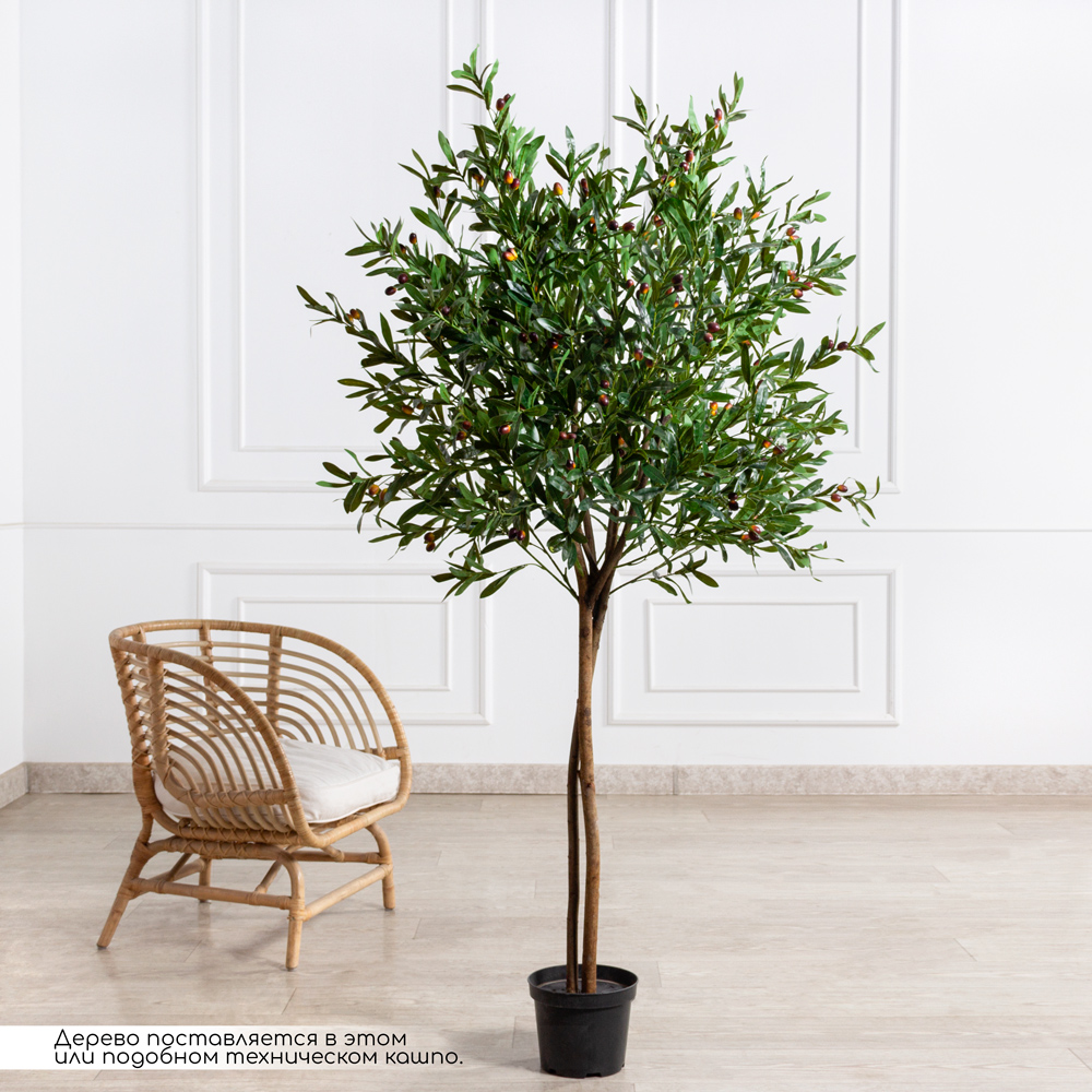 180/РН/4655(Пр)(F) Оливковое дерево искусственное с плодами h180см_1