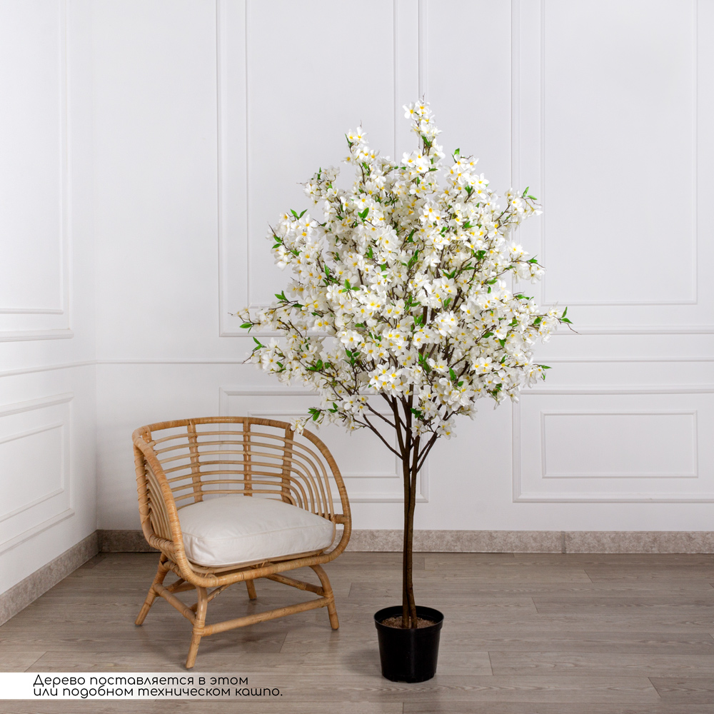 180/РН/517-1(Пр) Сакура искусственная h180см, белая_1
