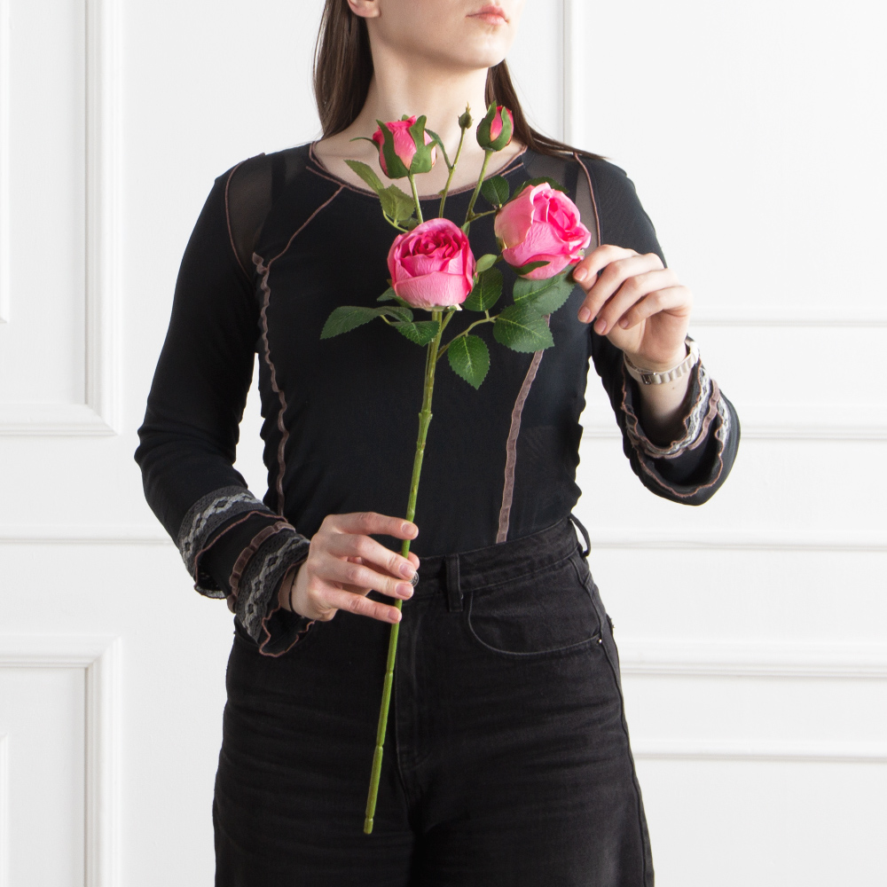 7141А/0108-0360/1(F) Роза искусственная h65см 2головы 2бутона,розовая_6