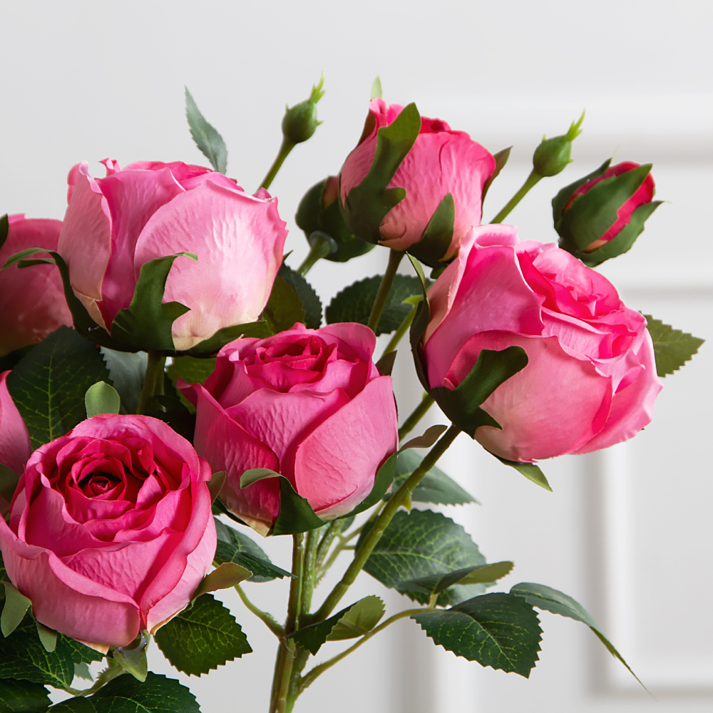 7141А/0108-0360/1(F) Роза искусственная h65см 2головы 2бутона,розовая_4