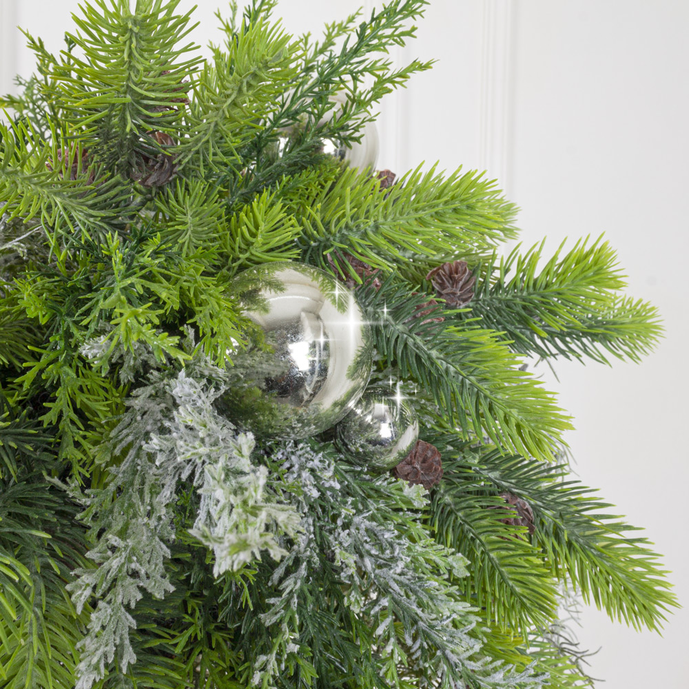 ККВ15 Композиция искусственная новогодняя в коковите d20см_3