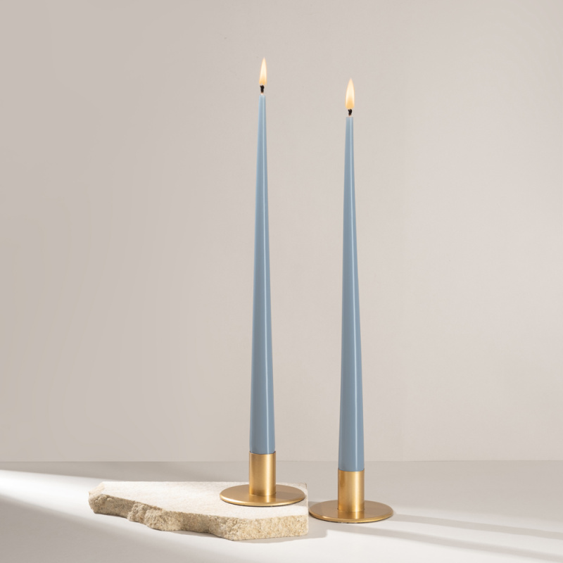 СК35-14(Fix)(F) Свеча коническая 35см Оттенок №14 (серо-голубой) 2шт/уп