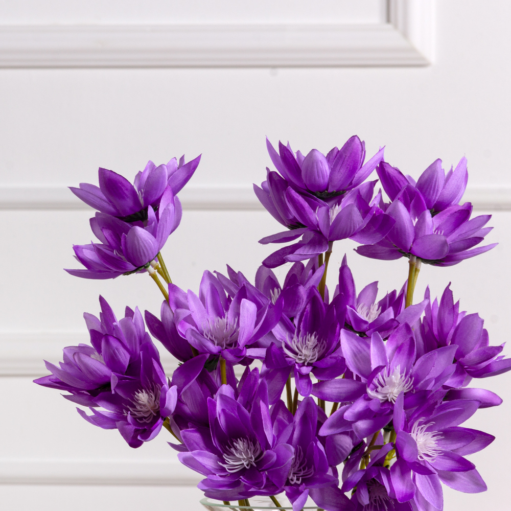 7141А/0443-10/17Р Морозник искусственный ветка 10 голов, h55см, фиолетовый_1