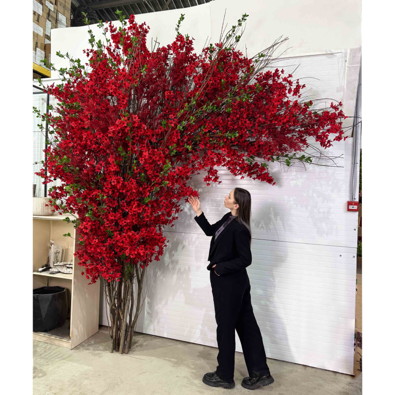 ДЛ157(F) Декор входной группы цветочный h 340 см на стволах, пристенный_1