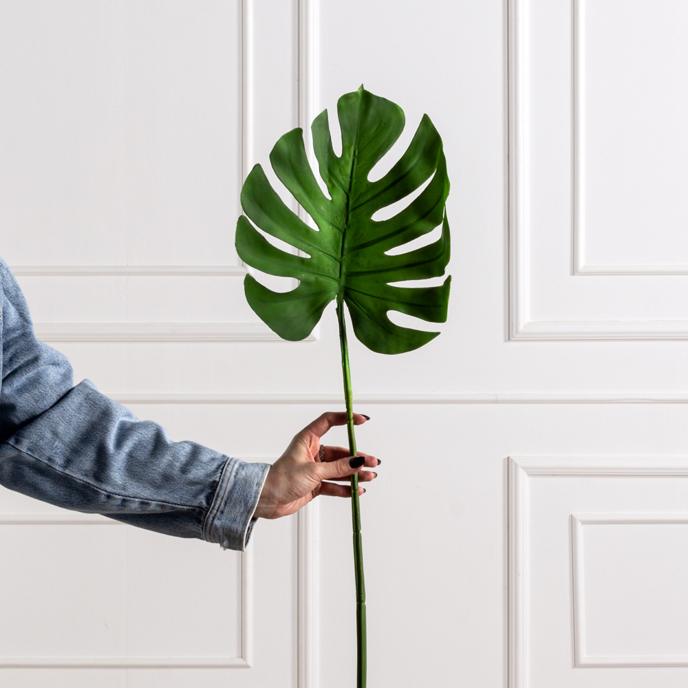 7143/9191-16 Лист монстеры искусственный малый h73см_2