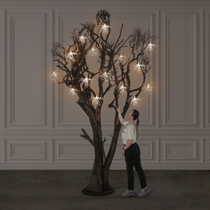 410Разб/РБР/ДЗ/АСС/СВ05(F) Дерево искусственное интерьерное разборное с подсветкой h410см_1