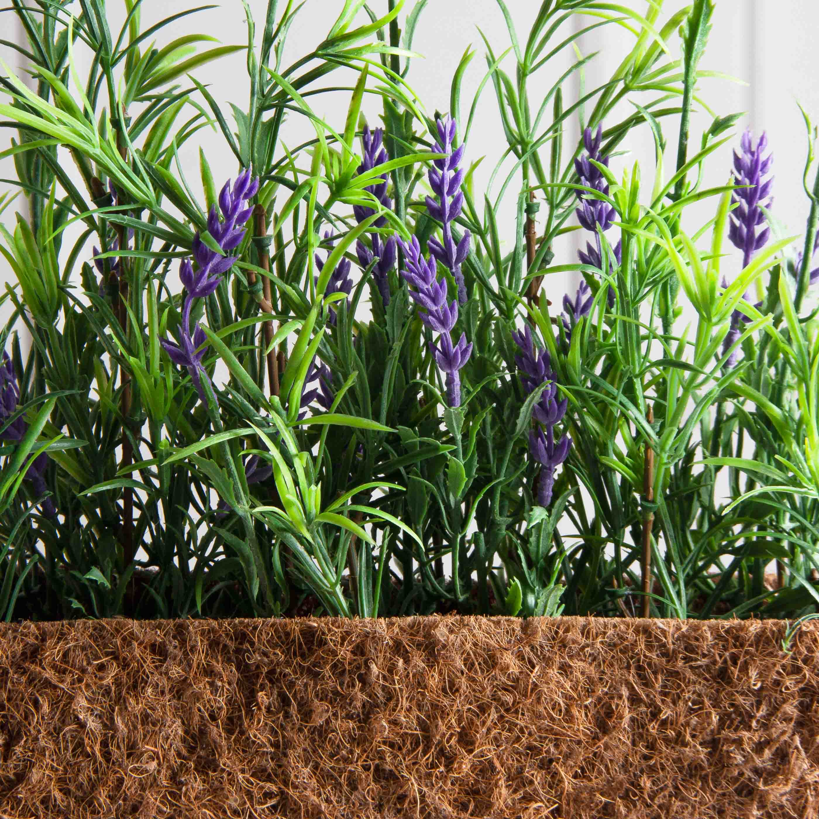 ТД026(F) Лаванда искусственная h20см в кокосовом боксе 25х8х8см_5