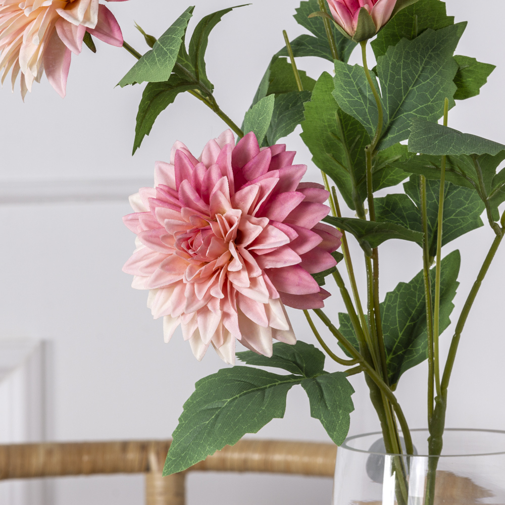 7141А/9120-24/5Р Георгин искусственный 1 голова, 1 бутон, h65см, светло-розовый_2