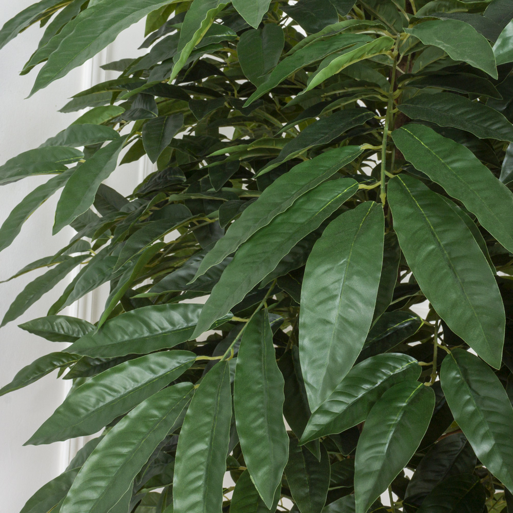 200/РН/220(з.) Дерево искусственное Манго без плодов h200см в интерьерном кашпо_1