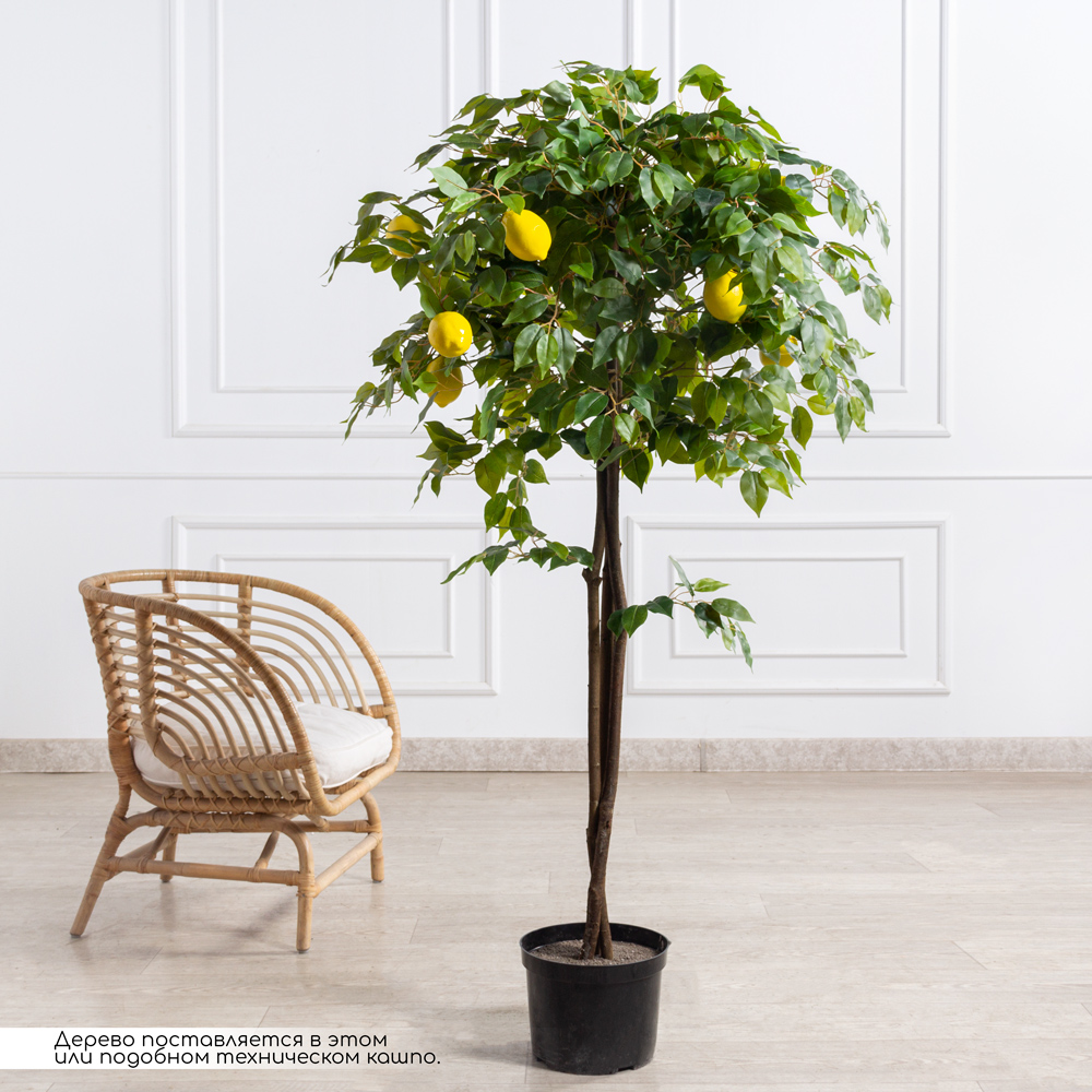 160/20М(F) Лимон искусственный с плодами h160см (латекс)_1